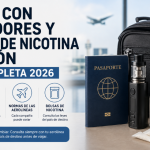 Viajar con vapeadores y bolsas de nicotina en avión