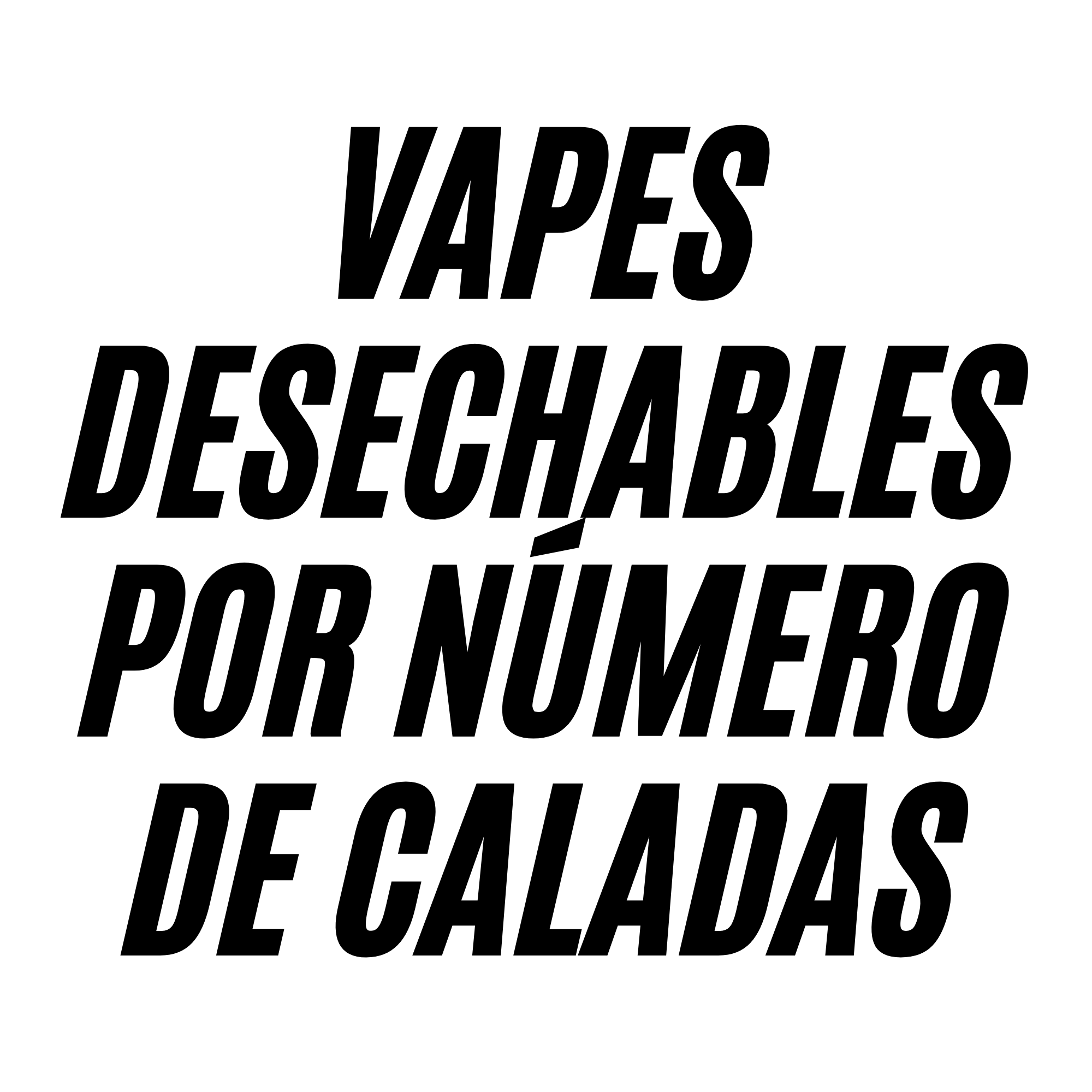 - POR NUMERO DE CALADAS - POR NUMERO DE CALADAS