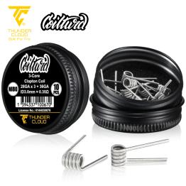 3-Core Clapton Coils Ni80 0.35Ω (10pcs) Thunder Cloud x Coilturd