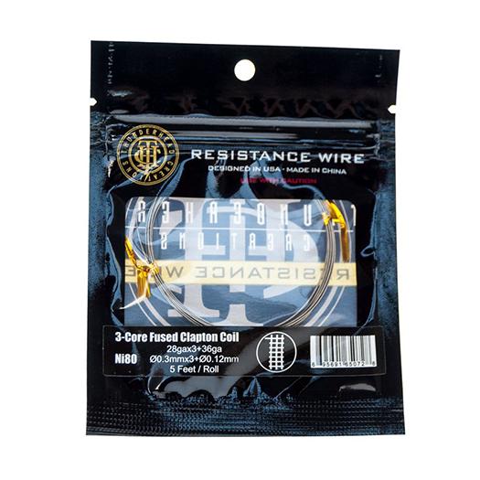 3Core Fused Clapton Coil Ni80 26GA y 28GA - Thunderhead Creations