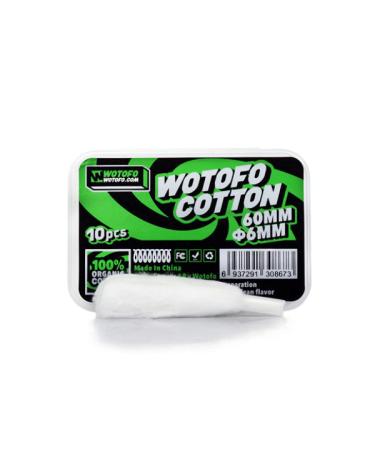 Algodón XFIBER Orgánico de 6mm - Wotofo - 10 Uds