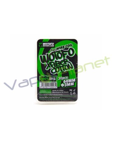 Algodón Orgánico XFIBER de 3 mm - Wotofo - 30 Uds