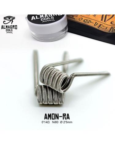 AMON-RA - Dual coil 0.14Ω Ni80 ⵁ2.5mm 5 vueltas ALMAGRO Coils