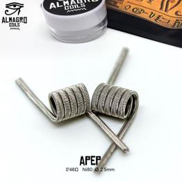 APEP - Single coil 0.42 - 046 ohmns Ni80 guia de 2.5mm 5.5 vueltas ALMAGRO Coils