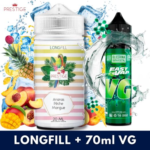 Aroma Ananas Peche Mangue 20ml (Longfill) - Prestige + VG FAST 70ML Aroma Ananas Peche Mangue 20ml (Longfill) - Prestige + VG FAST 70ML