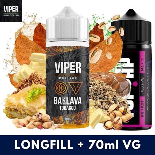 Aroma Baklava Tobacco 30ml (Longfill) Viper + 70ml VG Fast