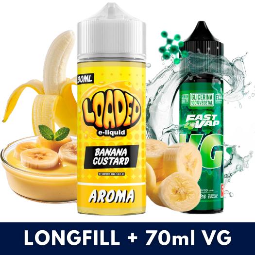Aroma Banana Custard 30ml/120 (Longfill) Loaded + VG Fast 70ML Aroma Banana Custard 30ml/120 (Longfill) Loaded + VG Fast 70ML