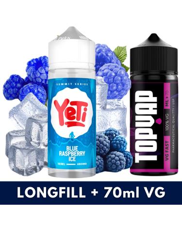 Aroma Blue Raspberry Ice 10ml/120 (Longfill) Yeti + 70ml VG Fast