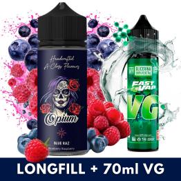 Aroma Blue Raz 24ml/120 (Longfill) Blackout Opium + VG FAST 70ML