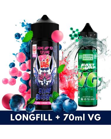 Aroma Bluebubble 30ml/120 (Longfill) Kabuki + VG Fast 70ml
