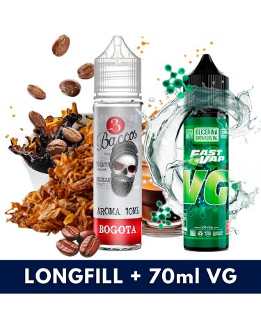 Aroma Bogota 10ml/60 (Longfill) 3 Baccos + VG FAST 70ML