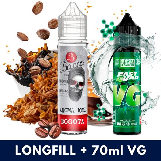 Aroma Bogota 10ml/60 (Longfill) 3 Baccos + VG FAST 70ML