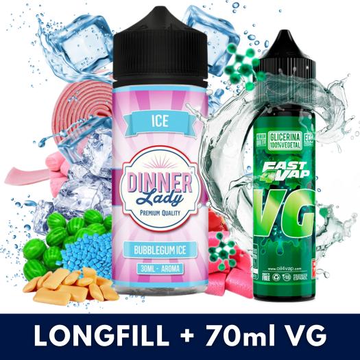 Aroma Bubblegum ICE 30ml (Longfill) Dinner Lady + VG FAST 70ML Aroma Bubblegum ICE 30ml (Longfill) Dinner Lady + VG FAST 70ML
