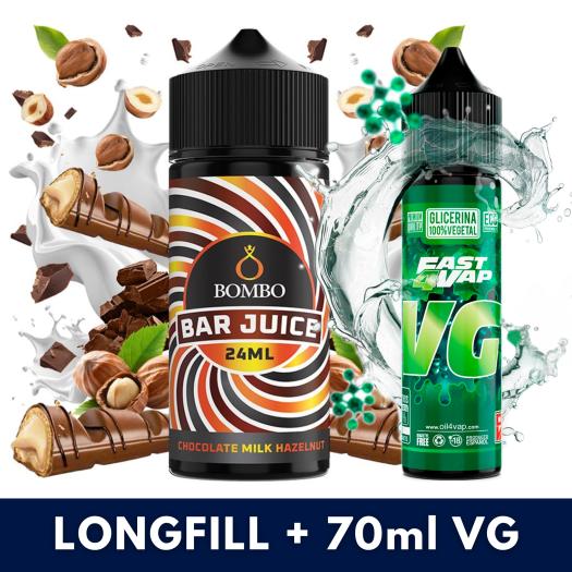 Aroma Chocolate Milk Hazelnut 24ml (Longfill) - Bombo Bar Juice + VG FAST 70ML Aroma Chocolate Milk Hazelnut 24ml (Longfill) - Bombo Bar Juice + VG FAST 70ML