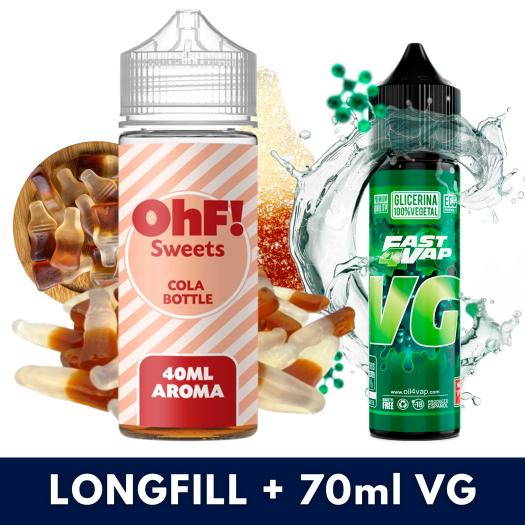 Aroma Cola Bottles 40ml/120 (Longfill) OhF! + VG FAST 70ML Aroma Cola Bottles 40ml/120 (Longfill) OhF! + VG FAST 70ML