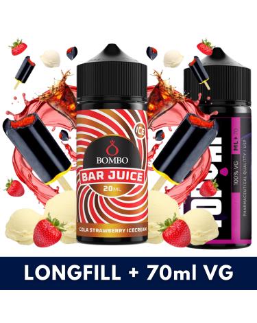 Aroma Cola Strawberry Ice Cream 20ml/120 (Longfill) - Bombo Bar Juice + 70ml VG