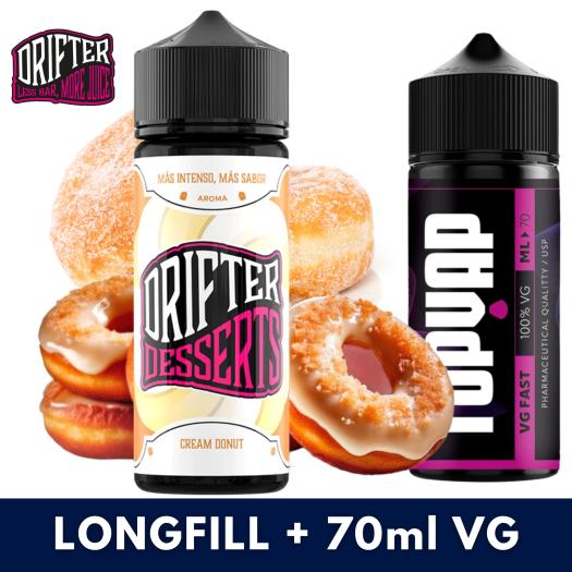 Aroma Cream Donut 24ml/120 (Longfill) Drifter + 70ml VG Fast Aroma Cream Donut 24ml/120 (Longfill) Drifter + 70ml VG Fast