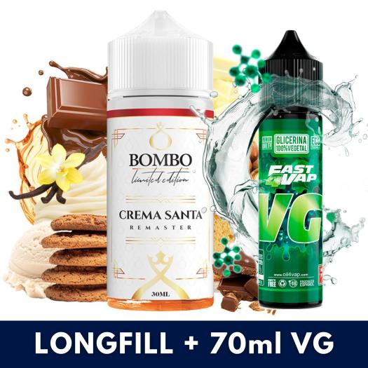 Aroma Crema Santa REMASTER 30ml/120 (Longfill) Bombo + VG FAST 70ML