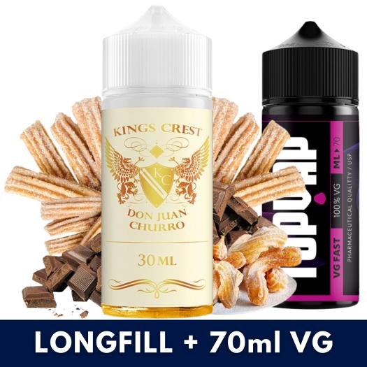 Aroma Don Juan Churro 30ml/120 (Longfill) Kings Crest + 70ml VG Fast