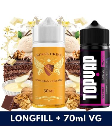 Aroma Don Juan Custard 30ml (Longfill) - Kings Crest + 70ml VG Fast