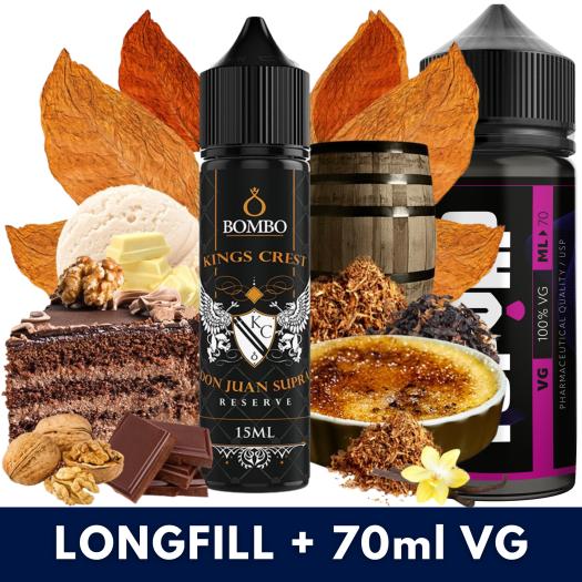 Aroma Don Juan Supra Reserve 15ml/60 (Longfill) Kings Crest & Bombo + 70ml VG