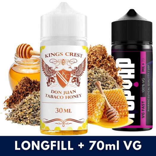 Aroma Don Juan Tabaco Honey 30ml/120 (Longfill) Kings Crest + 70ml VG Fast Aroma Don Juan Tabaco Honey 30ml/120 (Longfill) Kings Crest + 70ml VG Fast