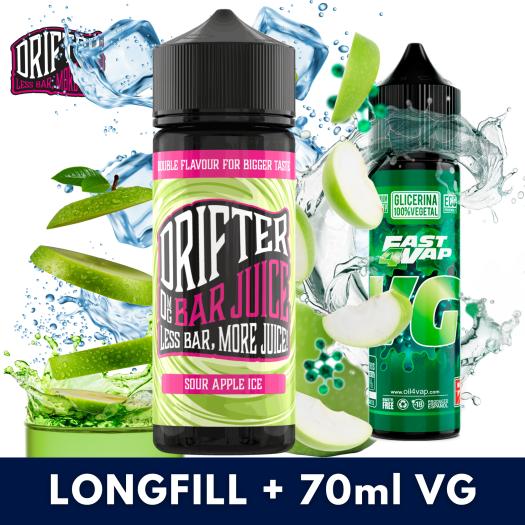 Aroma Drifter Bar Sour Apple Ice 24ml (Longfill) + VG FAST 70ML