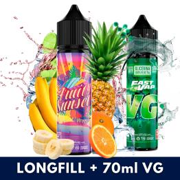 Aroma FRUITY SUNSET 16ml (Longfill) Oil4Vap + VG FAST 70ML