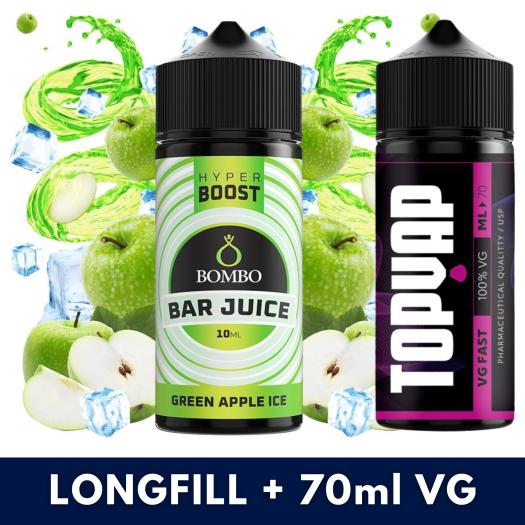 Aroma Green Apple Ice 10ml/120 Hyper Boost Bombo + 70ml VG Fast