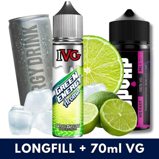 Aroma Green Energy 10ml/60 (Longfill) IVG + 70ml VG Fast
