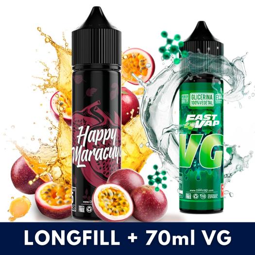 Aroma HAPPY MARACUYA 16ml (Longfill) Oil4Vap + VG FAST 70ML Aroma HAPPY MARACUYA 16ml (Longfill) Oil4Vap + VG FAST 70ML