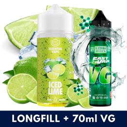 Aroma Iced Lime 30ml/120 (Longfill) Essential Vape + VG FAST 70ML
