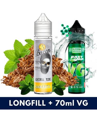 Aroma Jakarta 10ml/60 (Longfill) 3 Baccos + VG FAST 70ML