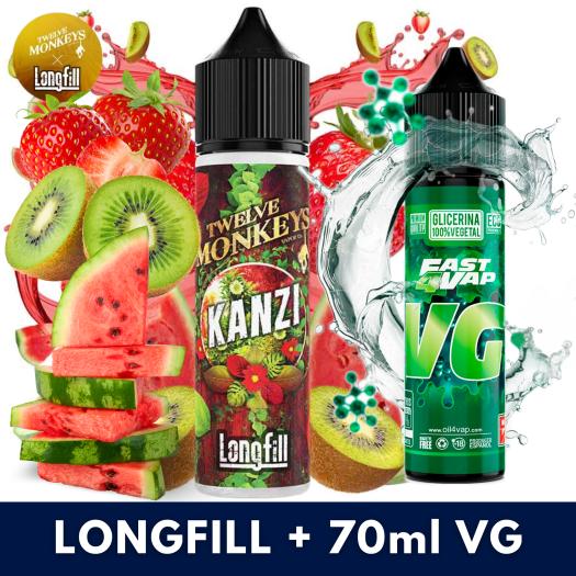 Aroma Kanzi 10ml (Longfill) Twelve Monkeys + VG FAST 70ML