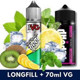 Aroma Kiwi Lemon Kool 10ml/60 (Longfill) IVG + 70ml VG Fast