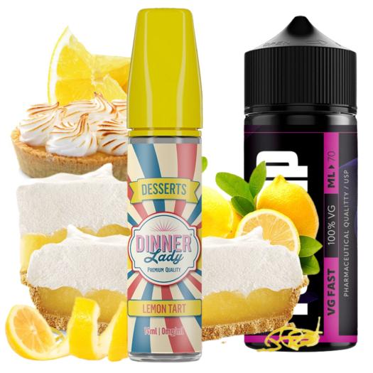 Aroma Lemon Tart 14ml/60 (Longfill) Dinner Lady + 70ml VG Fast