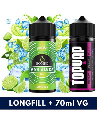 Aroma Lime Ice 10ml/120 Hyper Boost Bombo + 70ml VG Fast