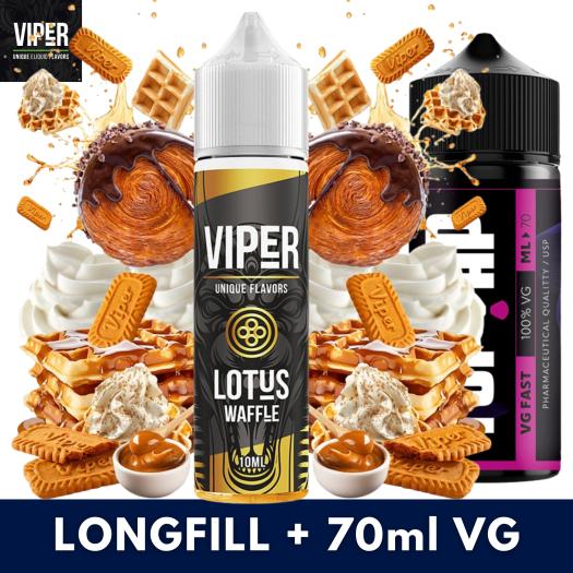 Aroma Lotus Waffle 10ml/60 (Longfill) - Viper Eliquids + 70ml VG Fast