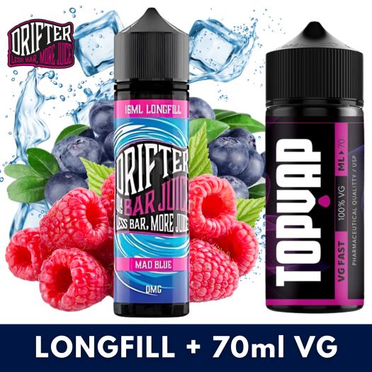 Aroma MAD BLUE 16ml/60 (Longfill) Drifter + 70ml VG Fast