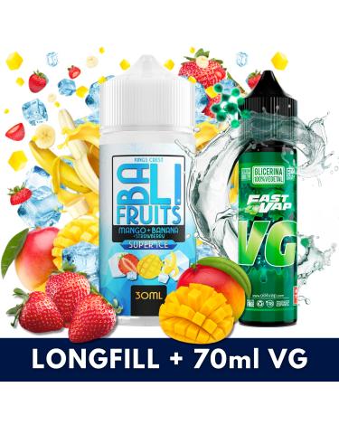 Aroma Mango + Banana + Strawberry Super Ice 30ml/120 (Longfill) Bali Fruits + VG FAST 70ML