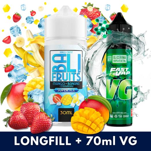 Aroma Mango + Banana + Strawberry Super Ice 30ml/120 (Longfill) Bali Fruits + VG FAST 70ML