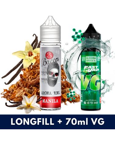 Aroma Manila 10ml/60 (Longfill) 3 Baccos + VG FAST 70ML