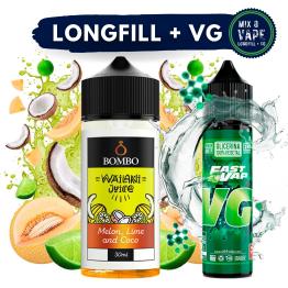 Aroma Melon, Lime and Coco 30ml (Longfill) + VG FAST 70ML - Wailani Juice by Bombo