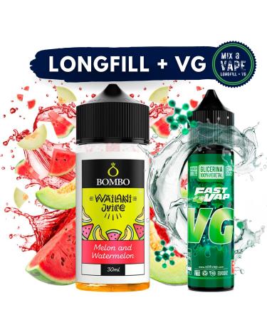 Aroma Melon Watermelon 30ml (Longfill) + VG FAST 70ML - Wailani Juice by Bombo