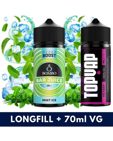 Aroma Mint Ice 10ml/120 Hyper Boost Bombo + 70ml VG Fast