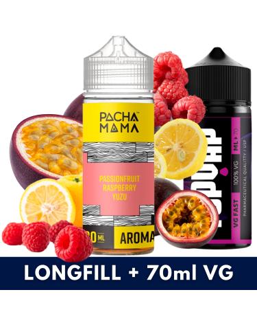 Aroma Passion Fruit Raspberry Yuzu 30ml/120 (Longfill) Pachamama + 70ml VG Fast
