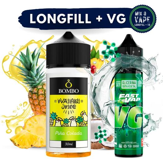 Aroma Piña Colada 30ml (Longfill) + VG FAST 70ML - Wailani Juice by Bombo