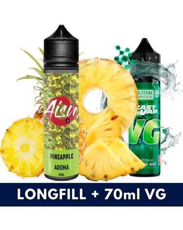 Aroma Pineapple 10ml/60 (Longfill) Aisu Bar + VG Fast 70ml