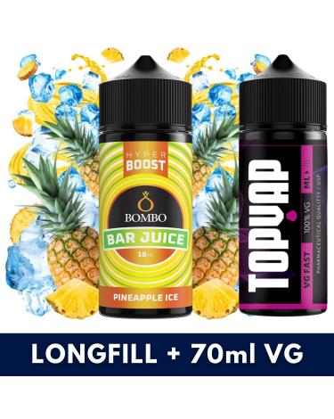 Aroma Pineapple Ice 10ml/120 Hyper Boost Bombo + 70ml VG Fast