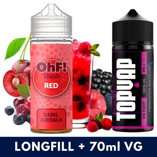 Aroma Red Slush 24ml/120 (Longfill) OhF! + VG FAST 70ML Aroma Red Slush 24ml/120 (Longfill) OhF! + VG FAST 70ML